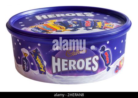 Baignoire de chocolats Heroes bonbons isolé sur fond blanc - chocolats Heroes, bonbons Heroes Banque D'Images