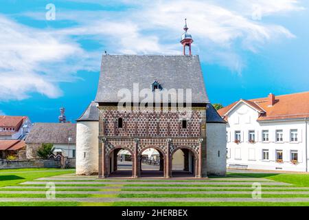 Salle du roi du célèbre monastère de Lorsch à Lorsch à Hesse, en Allemagne Banque D'Images