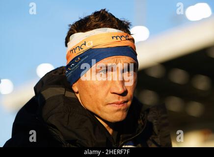 Photo du dossier en date du 23-11-2021 de Kevin Sinfield, qui a rendu hommage aujourd'hui à son sport pour avoir soutenu ses efforts pour rassembler des millions de personnes pour lutter contre la maladie des motoneurones comme il a été fait un OBE.Date de publication : le mercredi 12 janvier 2022. Banque D'Images