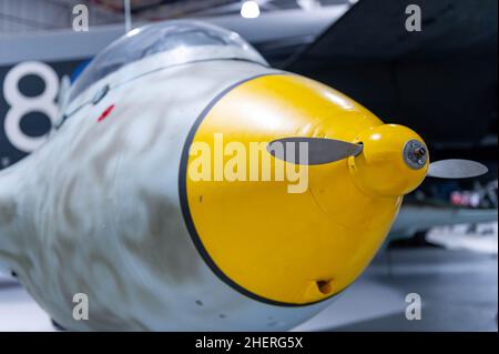 Messerschmitt me 163B-1a Komet à RAF Cosford Banque D'Images