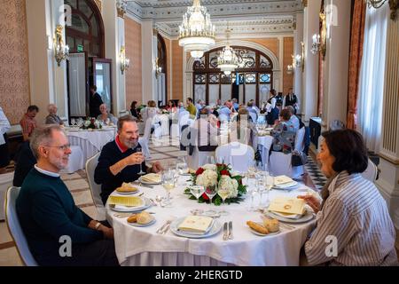 Le restaurant de l'hôtel Alfonso XIII est l'hôtel le plus cher et le plus élégant de la ville, Séville Andalousie Espagne Banque D'Images