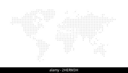 Carte du monde abstraite des étoiles en pointillés.Illustration vectorielle de stock isolée Illustration de Vecteur