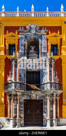 Palacio Episcopal, Malaga, Malaga, Andalousie, Espagne Banque D'Images