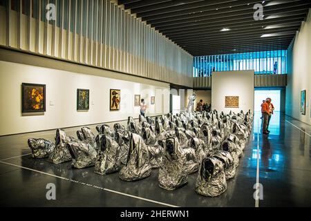Ghostt (2007) par Kader Attia, Centre Pompidou.Malaga, Malaga, Andalousie, Espagne Banque D'Images