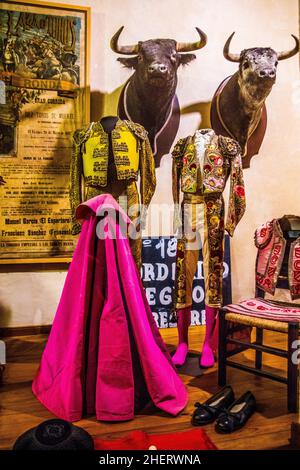 Museo Taurino dans le Bull Camfparena, Plaza de Toros, Ronda, un des villages blancs, Ronda, Andalousie, Espagne Banque D'Images