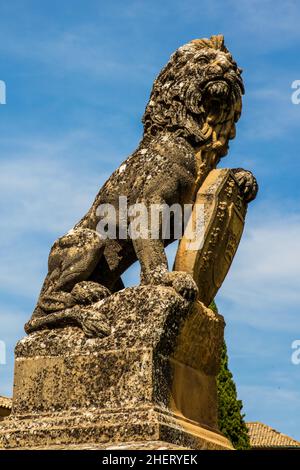 Etat du Lion sur la Plaza de Vazquez de Molina, Ubeda, joyau de la Renaissance, Ubeda, Andalousie, Espagne Banque D'Images