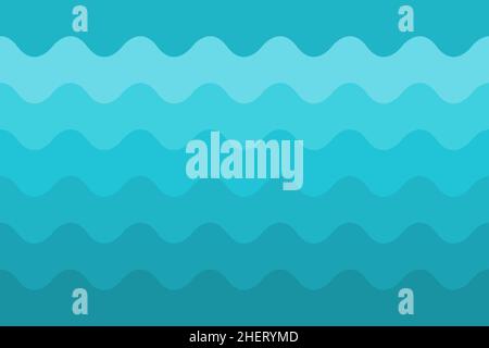 Fond des vagues de la mer. Texture horizontale sans couture de l'eau de mer. Vecteur simple. Illustration de Vecteur