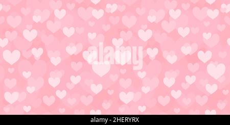 Motif coeurs.Fond rose de Saint Valentin.Texture de coeur vectorielle sans couture. Illustration de Vecteur