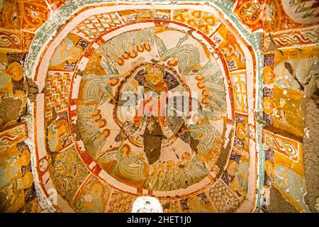 Fresques de l'église d'Agacalti, Vallée d'Ihlara, Cappadoce, Turquie, Cappadoce,Turquie Banque D'Images