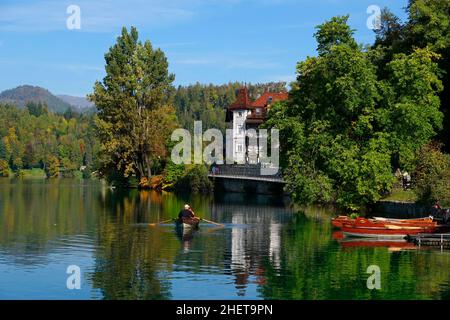 Couleurs d'automne à Bled Resort, Slovenja, Europe Banque D'Images