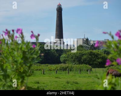 Nouveau phare sur l'île de Borkum Banque D'Images