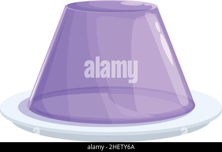 Symbole de gâteau de gelée vecteur de dessin animé.Sucreries.Gelée de fruits Illustration de Vecteur
