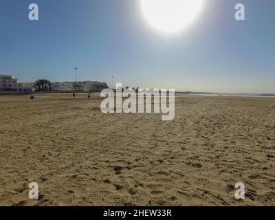 Photo de plage prise à Agadir au Maroc en été. Banque D'Images