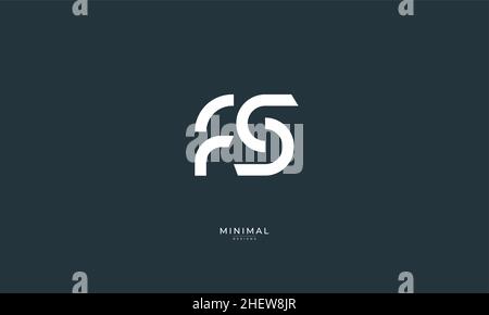 Lettre alphabet icône logo FS Illustration de Vecteur