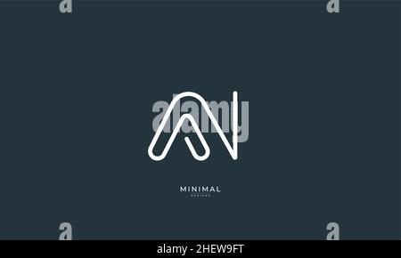 Lettre alphabétique icône logo AN Illustration de Vecteur