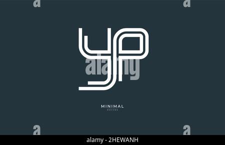 Lettre alphabétique icône logo YP Illustration de Vecteur