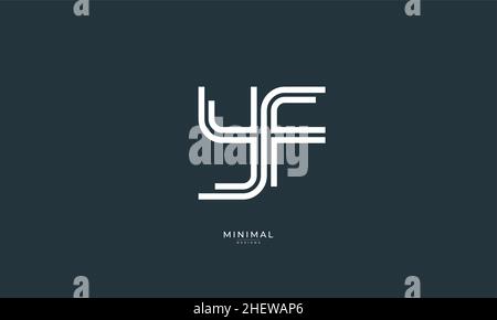 Lettre alphabétique icône logo YF Illustration de Vecteur