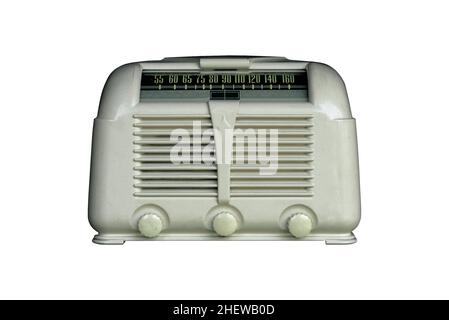 Radio ancienne d'époque au style rétro des années 1950. Banque D'Images