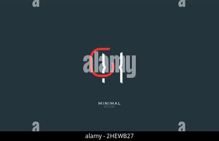 Lettre alphabet icône logo GH Illustration de Vecteur