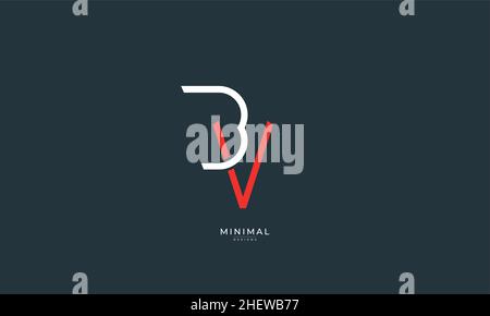 Lettre alphabétique icône logo BV Illustration de Vecteur
