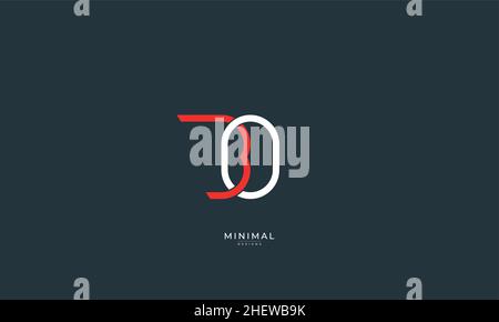 Lettre alphabet icône logo BO Illustration de Vecteur