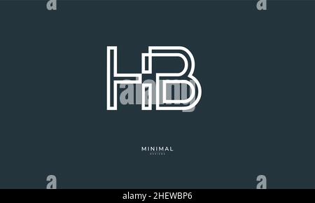 Lettre alphabet icône logo HB Illustration de Vecteur