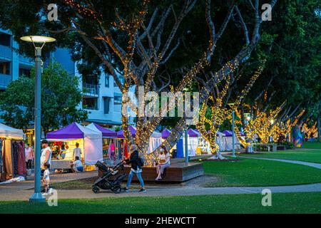 Les marchés collectifs, Stanley Street, Southbank Parklands, Brisbane, Queensland,Australie Banque D'Images