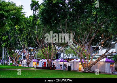 Les marchés collectifs, Stanley Street, Southbank Parklands, Brisbane, Queensland,Australie Banque D'Images