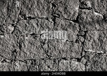 La texture de la roche volcanique noire wall de Lanzarote, îles Canaries, Espagne. Banque D'Images