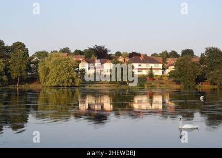 Roath Park Lake à Cardiff au Pays de Galles Banque D'Images