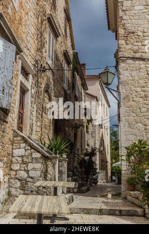 Maisons en pierre dans la vieille ville de Trogir, Croatie Banque D'Images