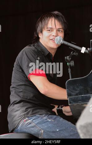 Jamie Cullum, V2004, Hylands Park, Chelmsford, Essex,Royaume-Uni - 22 août 2004 Banque D'Images