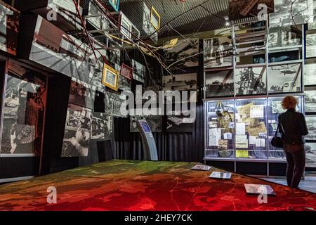 L'intérieur du musée de Tchernobyl à Kiev. Ce musée dédié à la catastrophe de Tchernobyl en 1986 et ses conséquences. Banque D'Images