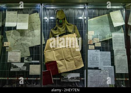 L'intérieur du musée de Tchernobyl à Kiev. Ce musée dédié à la catastrophe de Tchernobyl en 1986 et ses conséquences. Banque D'Images