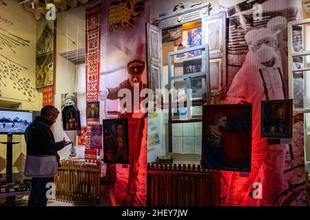 L'intérieur du musée de Tchernobyl à Kiev. Ce musée dédié à la catastrophe de Tchernobyl en 1986 et ses conséquences. Banque D'Images