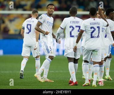 Ukraine, Kiev - 19 octobre 2021.Real Madrid CF pendant le match entre le FC Shakhtar Donetsk et le Real Madrid CF, NSC Olympiyskiy Banque D'Images