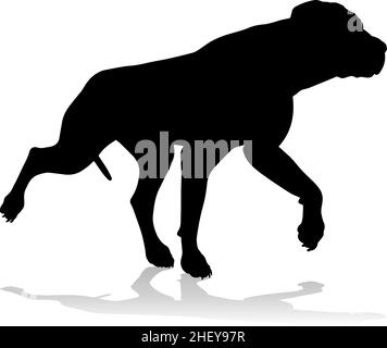 Silhouette chien Animal de compagnie Illustration de Vecteur