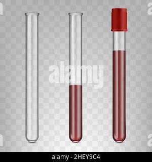 Bouteille De Sang Flacons Plasma Tube à Essai Réaliste En Plastique Ou En  Verre Pour La Science Et Le Don De Poupée