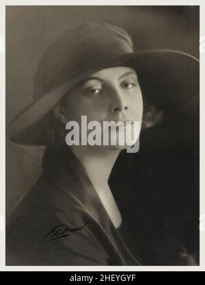 GRETA Garbo par Olof Ekstrand (1923).Portrait suédois photo Banque D'Images