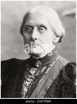 Susan B Anthony, (1820-1906), réformateur social américain, militante des droits des femmes, suffragiste, photographie de portrait de Theodore C. Marceau, 1898 Banque D'Images