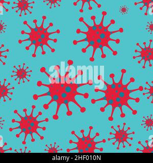 Différents types de virus.Bactéries Biologie organismes modèle sans couture.Infection par le virus épidémie d'Ebola malade. Illustration de Vecteur