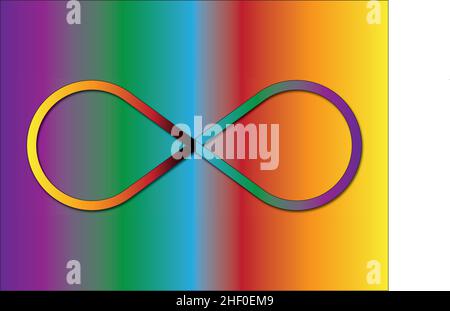 Le graphique a été créé à la suite d'une série de transformations de cercle, montrant la forme d'une boucle, un symbole infini. Illustration de Vecteur