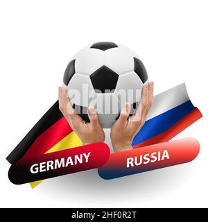 Match de football, équipes nationales allemagne contre russie Banque D'Images