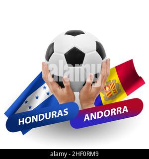 Match de football, équipes nationales honduras contre andorre Banque D'Images