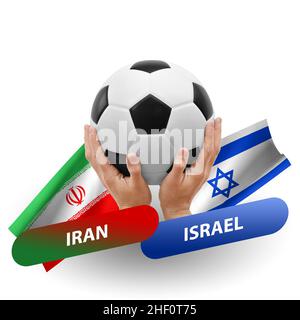 Match de football, équipes nationales iran contre israël Banque D'Images