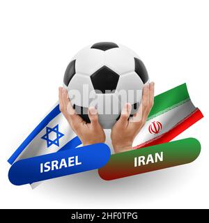 Match de football, équipes nationales israël contre iran Banque D'Images