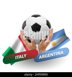 Match de football, équipes nationales italie contre argentine Banque D'Images