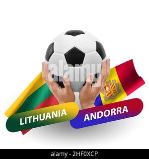 Match de football, équipes nationales lituanie contre andorre Banque D'Images