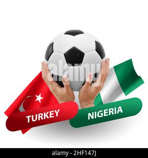 Match de football, équipes nationales turquie contre nigeria Banque D'Images