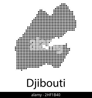 Carte vectorielle haute précision - illustration vectorielle Djibouti Illustration de Vecteur